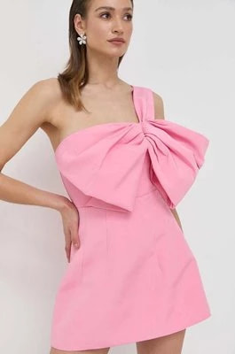 Zdjęcie produktu Bardot sukienka kolor różowy mini prosta