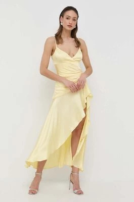 Zdjęcie produktu Bardot sukienka kolor żółty maxi rozkloszowana
