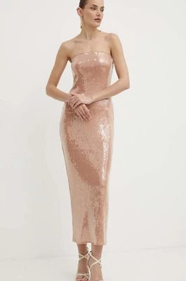 Zdjęcie produktu Bardot sukienka LAUNA kolor beżowy maxi dopasowana 59246DB