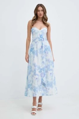 Zdjęcie produktu Bardot sukienka VIBRANT kolor niebieski midi rozkloszowana 58566DB1