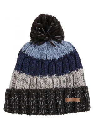 Zdjęcie produktu Barts Męska czapka z pomponem Mężczyźni Sztuczne włókno szary|niebieski w paski,