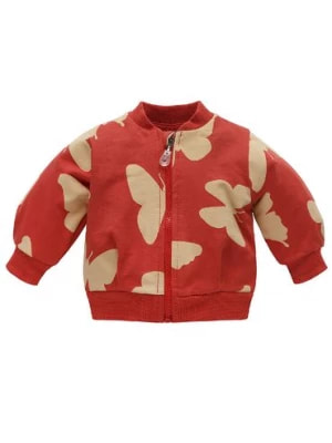 Zdjęcie produktu Bawełniana bluza niemowlęca rozpinana Imagine czerwona Pinokio