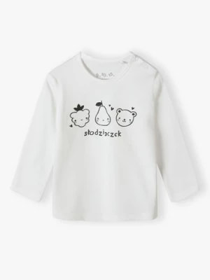 Zdjęcie produktu Bawełniana bluzka niemowlęca dziewczęca - biała 5.10.15.