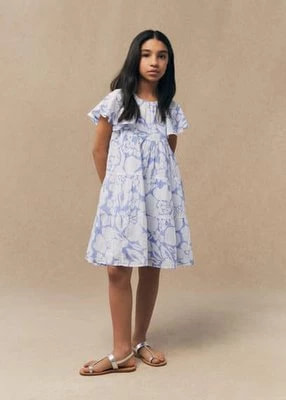 Zdjęcie produktu Bawełniana sukienka z nadrukiem Mango Kids