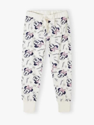 Zdjęcie produktu Bawełniane spodnie od piżamy damskie Minnie-kremowe