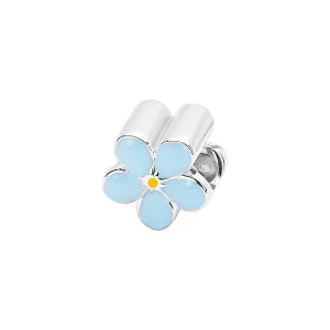 Zdjęcie produktu Beads srebrny pokryty emalią - kwiat - Dots Dots - Biżuteria YES