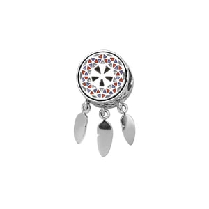 Zdjęcie produktu Beads srebrny pokryty emalią - łapacz snów - Dots Dots - Biżuteria YES