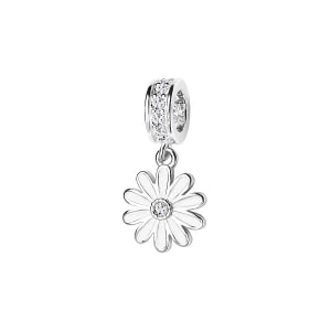 Zdjęcie produktu Beads srebrny pokryty emalią z cyrkoniami - kwiat - Dots Dots - Biżuteria YES