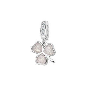 Zdjęcie produktu Beads srebrny z masą perłową i cyrkoniami - Dots Dots - Biżuteria YES