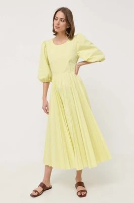 Zdjęcie produktu Beatrice B sukienka kolor żółty midi rozkloszowana