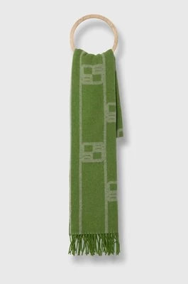 Zdjęcie produktu Beatrice B szalik wełniany kolor zielony wzorzysty