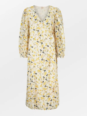 Zdjęcie produktu Becksöndergaard Sukienka "Eloisa" w kolorze żółtym ze wzorem rozmiar: L