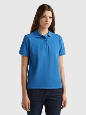 Zdjęcie produktu Benetton, Polo In Stretch Organic Cotton, size XS, Blue, Women United Colors of Benetton