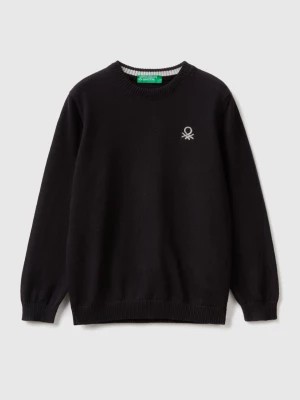 Zdjęcie produktu Benetton, Regular Fit Sweater In 100% Cotton, size 98, Black, Kids United Colors of Benetton