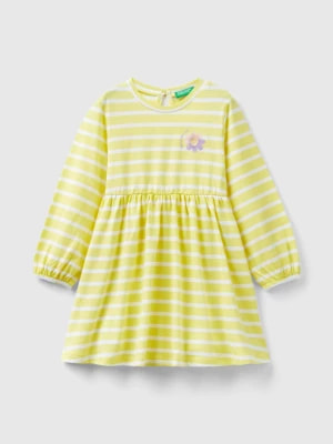 Zdjęcie produktu Benetton, Striped Dress In Pure Cotton, size 90, Yellow, Kids United Colors of Benetton