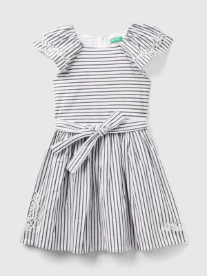 Zdjęcie produktu Benetton, Striped Dress With Embroidery, size 2XL, Black, Kids United Colors of Benetton