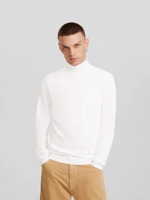 Zdjęcie produktu Bershka Cienki Sweter Z Golfem Mężczyzna Biały
