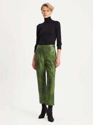 Zdjęcie produktu BGN Spodnie w kolorze zielonym ze skóry syntetycznej rozmiar: 38