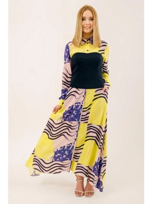 Zdjęcie produktu Bialcon Sukienka w kolorze żółtym ze wzorem rozmiar: 38