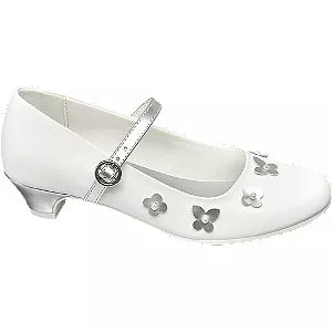 Zdjęcie produktu białe buty komunijne ze srebrnymi elementami Graceland