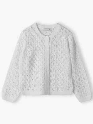 Zdjęcie produktu Biały ażurowy sweter dla dziewczynki - Max&Mia Max & Mia by 5.10.15.