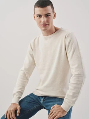 Zdjęcie produktu Biały sweter męski z logo OCHNIK