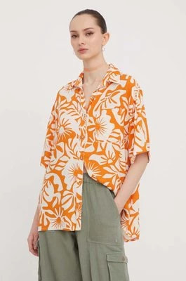 Zdjęcie produktu Billabong koszula On Vacation damska kolor pomarańczowy relaxed z kołnierzykiem klasycznym ABJWT00455