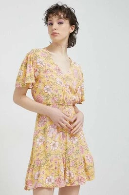 Zdjęcie produktu Billabong sukienka kolor żółty mini rozkloszowana