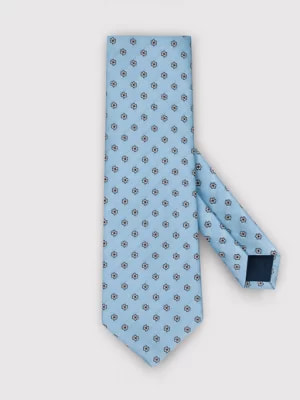 Zdjęcie produktu Błękitny krawat męski w drobne kwiatki Pako Lorente