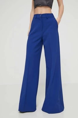 Zdjęcie produktu Blugirl Blumarine spodnie damskie kolor niebieski szerokie high waist RA4129.T3191