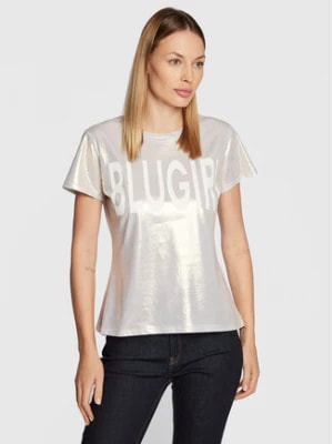 Zdjęcie produktu Blugirl Blumarine T-Shirt RF2213-J6559 Srebrny Regular Fit
