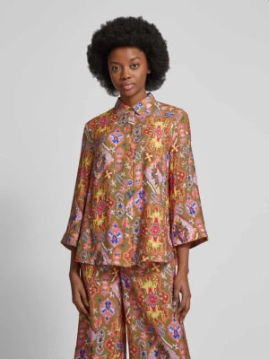 Zdjęcie produktu Bluzka koszulowa o kroju oversized z listwą guzikową model ‘Aida’ Christian Berg Woman