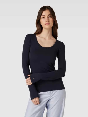 Zdjęcie produktu Bluzka o kroju slim fit z długim rękawem i prążkowanym, okrągłym dekoltem Tommy Hilfiger