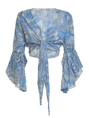 Zdjęcie produktu BLE Bluzka w kolorze niebiesko-zielonym rozmiar: onesize