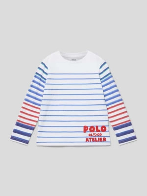 Zdjęcie produktu Bluzka z długim rękawem z wzorem w paski Polo Ralph Lauren Kids