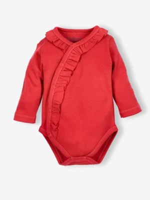 Zdjęcie produktu Body niemowlęce z długim rękawem z bawełny organicznej - różowe NINI