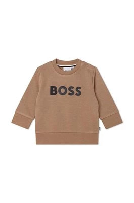 Zdjęcie produktu BOSS bluza dziecięca kolor beżowy z nadrukiem
