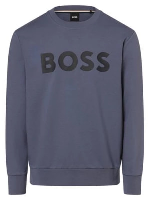 Zdjęcie produktu BOSS Bluza męska - Soleri 02 Mężczyźni Bawełna niebieski nadruk,