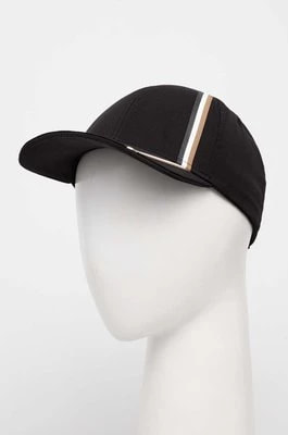 Zdjęcie produktu Boss Green czapka z daszkiem kolor czarny z nadrukiem