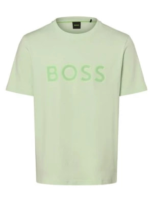 Zdjęcie produktu BOSS Green Koszulka męska - Tee 1 Mężczyźni Bawełna zielony nadruk,