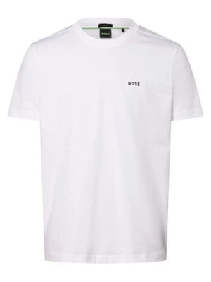 Zdjęcie produktu BOSS Green Koszulka męska - Tee Mężczyźni Bawełna biały jednolity,