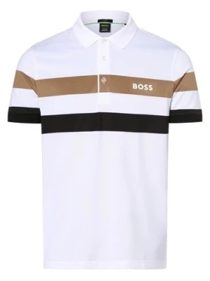Zdjęcie produktu BOSS Green Męska koszulka polo Mężczyźni biały|brązowy|czarny w paski,