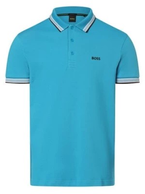 Zdjęcie produktu BOSS Green Męska koszulka polo - Paddy Mężczyźni Bawełna niebieski jednolity,