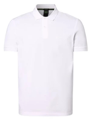 Zdjęcie produktu BOSS Green Męska koszulka polo - Pio 1 Mężczyźni Bawełna biały jednolity,