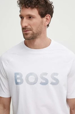 Zdjęcie produktu Boss Green t-shirt męski kolor biały z nadrukiem 50512999