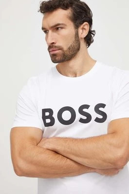 Zdjęcie produktu Boss Green t-shirt męski kolor biały z nadrukiem