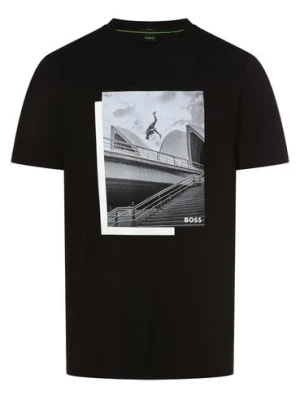 Zdjęcie produktu BOSS Green T-shirt męski Mężczyźni Bawełna szary|czarny|biały nadruk,