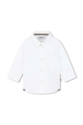 Zdjęcie produktu BOSS koszula bawełniana niemowlęca kolor biały