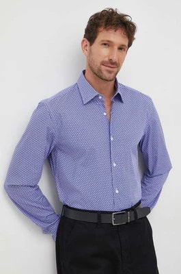Zdjęcie produktu BOSS koszula męska kolor fioletowy slim z kołnierzykiem klasycznym 50478620