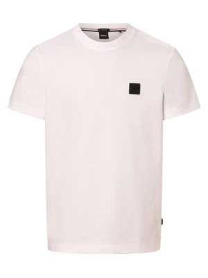 Zdjęcie produktu BOSS Koszulka męska - Tiburt 278 Mężczyźni Bawełna biały jednolity,